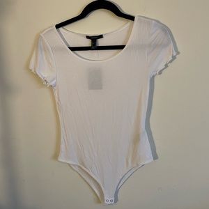 white bodysuit with lettuce edge